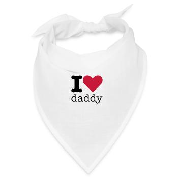 I Love Daddy - Bandana Dreieckstuch - Weiß - Vorne