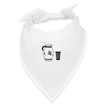 Bembel und Geripptes - Bandana Dreieckstuch - Weiß - Vorne