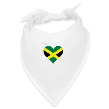 Ein Herz für Jamaika - Bandana Dreieckstuch - Weiß - Vorne