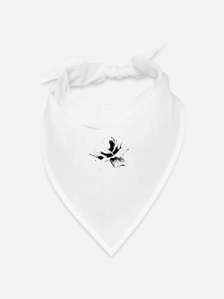 Rose Blume Blüte flower blossom - Bandana Dreieckstuch - Weiß