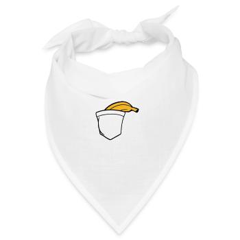 banane obst lustig gesund essen hunger lecker tasc - Bandana Dreieckstuch - Weiß - Vorne