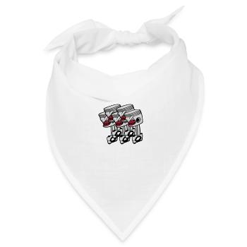 Five Pistons - Bandana Dreieckstuch - Weiß - Vorne