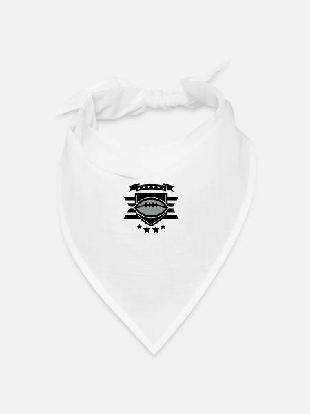 Football Abzeichen 01 - Bandana Dreieckstuch - Weiß
