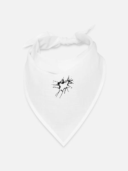 Glas Bruch schwarz - Bandana Dreieckstuch - Weiß