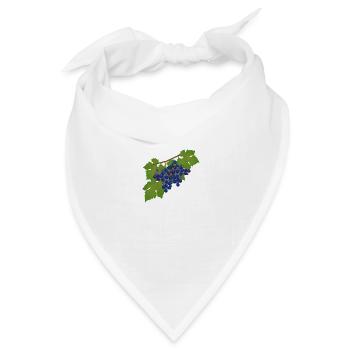 Trauben, Rebe, Herbst, Wein - Bandana Dreieckstuch - Weiß - Vorne