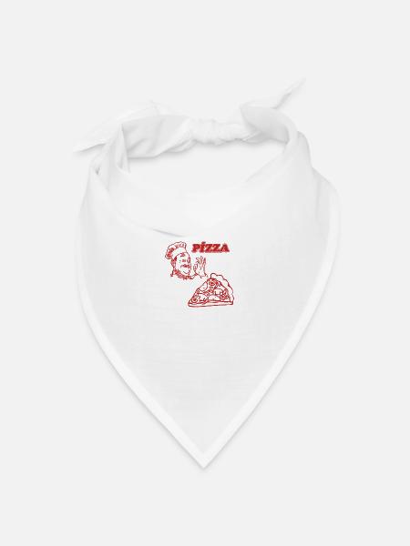 Pizza Kebab Döner - Bandana Dreieckstuch - Weiß
