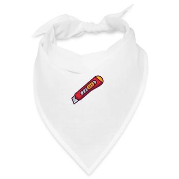 Cuttermesser - Bandana Dreieckstuch - Weiß - Vorne