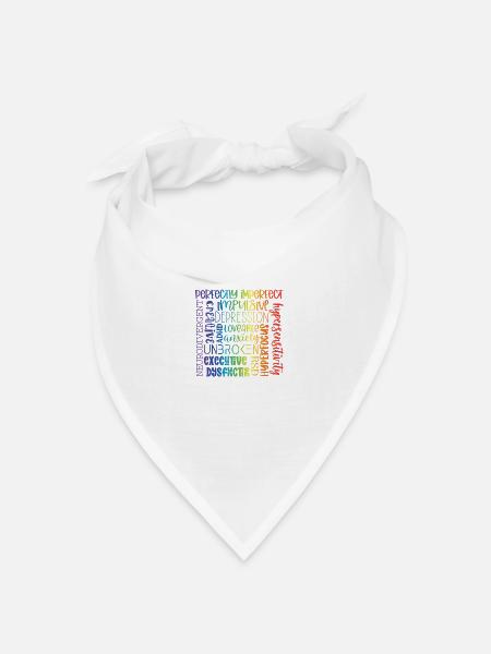 Neurodivergent - Bandana Dreieckstuch - Weiß