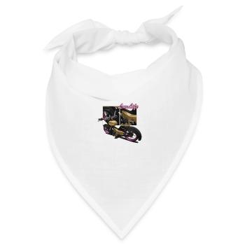Star (gold) // Illustration - Bandana Dreieckstuch - Weiß - Vorne