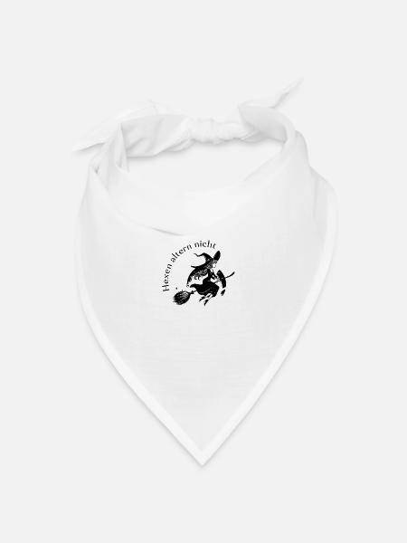Hexen altern nicht - Bandana Dreieckstuch - Weiß