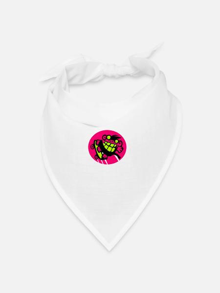 Skateboarding Affe! - Bandana Dreieckstuch - Weiß
