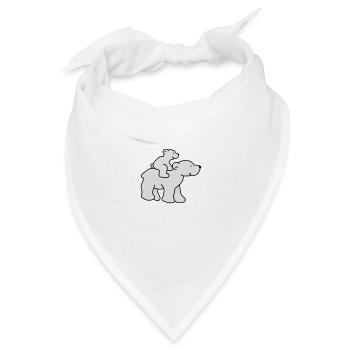 Polar Family (2 colors) - Bandana Dreieckstuch - Weiß - Vorne