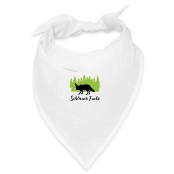 "Schlauer Fuchs: Clevere Listigkeit" - Bandana Dreieckstuch - Weiß - Vorne