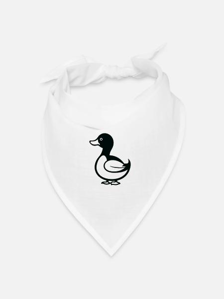 Ente - Bandana Dreieckstuch - Weiß