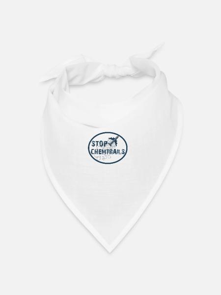 STOP CHEMTRAILS - Bandana Dreieckstuch - Weiß