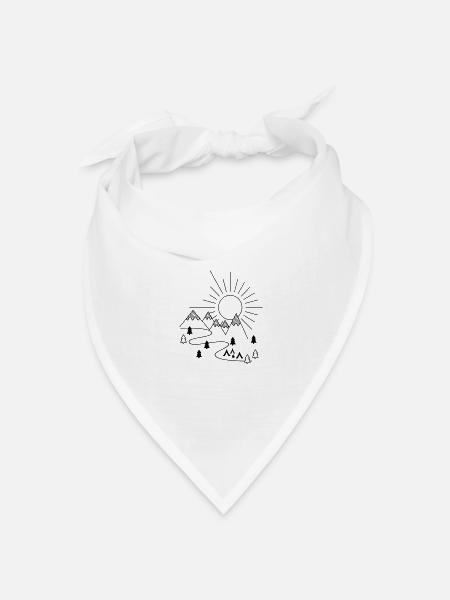 Camping - Bandana Dreieckstuch - Weiß