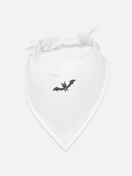 Fledermaus - Bandana Dreieckstuch - Weiß
