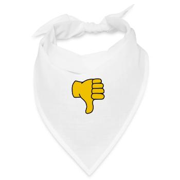 Emoji Daumen runter Skizze Farbe - Bandana Dreieckstuch - Weiß - Vorne