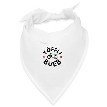 Töfflibueb, Schweiz Mofa 80er 90er lustige Sprüche - Bandana Dreieckstuch - Weiß - Vorne