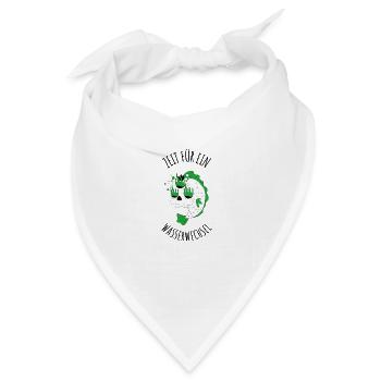 Aquarium Spruch Fische Wasser wechsel - Bandana Dreieckstuch - Weiß - Vorne