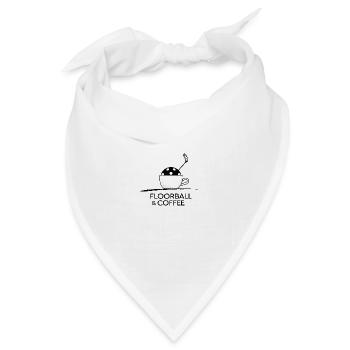 Floorball Unihockey FLOORBALL & COFFEE Floorballer - Bandana Dreieckstuch - Weiß - Vorne