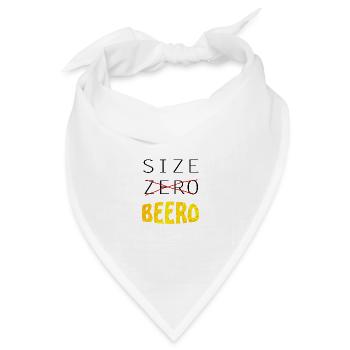 Saufen Spruch Geschenk Party Bier - Bandana Dreieckstuch - Weiß - Vorne