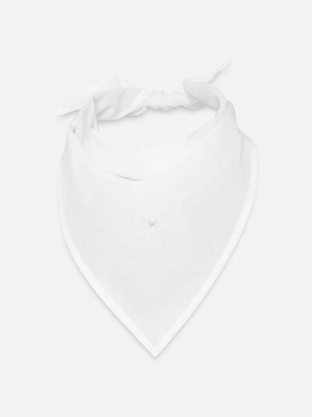 Abstraktes Punktdesign - Bandana Dreieckstuch - Weiß
