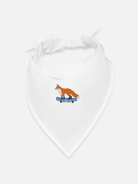 skateboard skater-fuchs sk8 halfpipe skateboarder - Bandana Dreieckstuch - Weiß