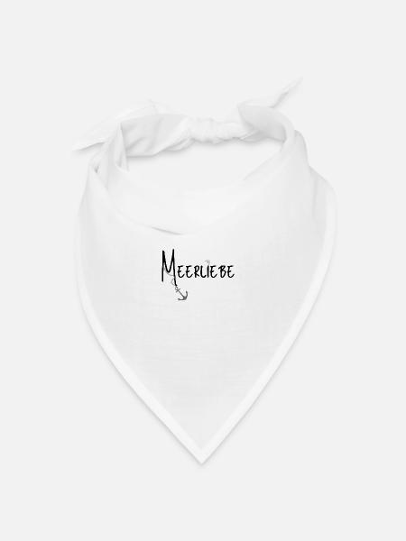 Meerliebe - Bandana Dreieckstuch - Weiß
