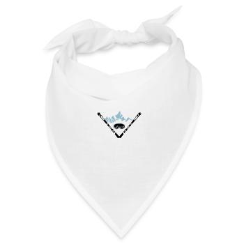 Ski, Berge und Skibrille - Bandana Dreieckstuch - Weiß - Vorne