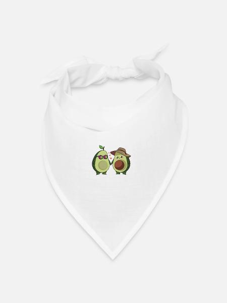 avocado paar - Bandana Dreieckstuch - Weiß
