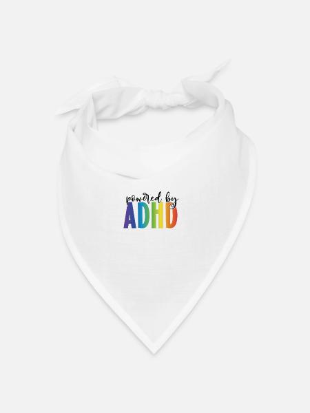 PoweredByADHS - Bandana Dreieckstuch - Weiß