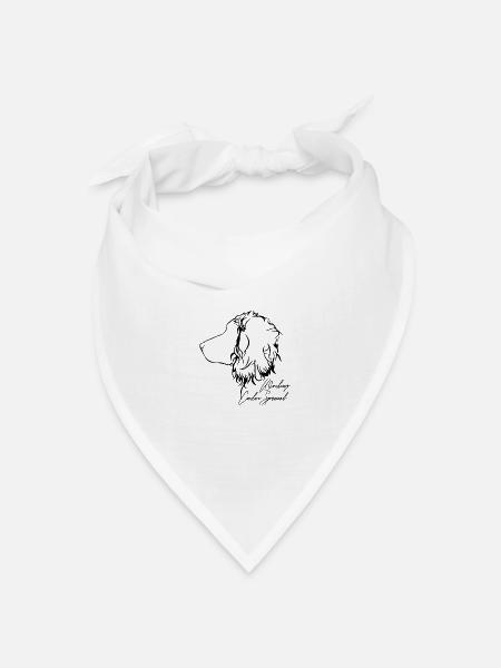 WORKING COCKER SPANIEL Profil Hunde Hund Wilsigns - Bandana Dreieckstuch - Weiß