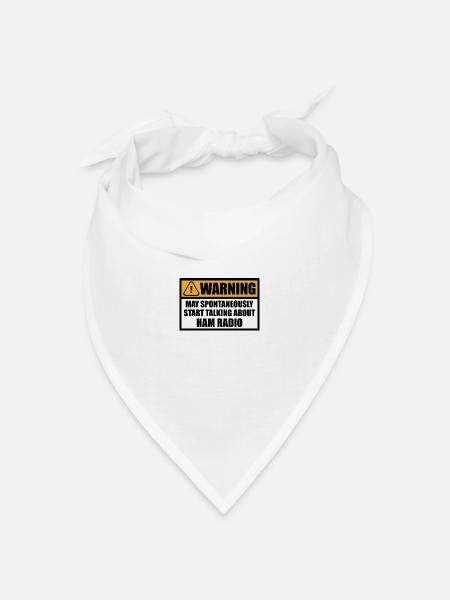Ham Radio Operator Spruch Sprüche Lustig Witzig - Bandana Dreieckstuch - Weiß