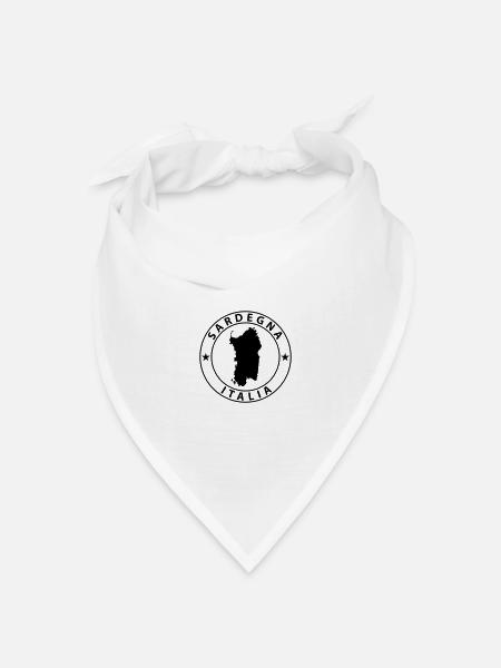 Sardinien - Bandana Dreieckstuch - Weiß