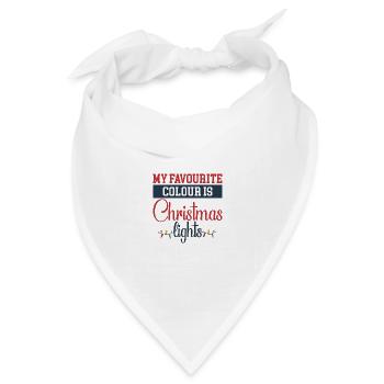 Weihnachtsdesign mit Lichtern - Bandana Dreieckstuch - Weiß - Vorne