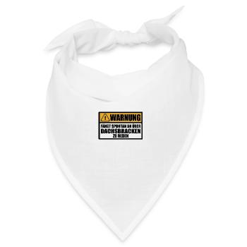 Dachsbracke Bracke Bracken Sprüche Warnung Lustig - Bandana Dreieckstuch - Weiß - Vorne