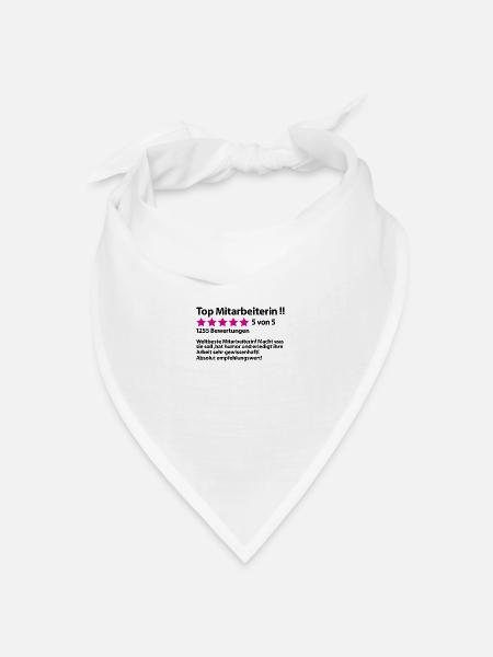 Mitarbeiterin Kollegin Abschiedsgeschenk Abschied - Bandana Dreieckstuch - Weiß