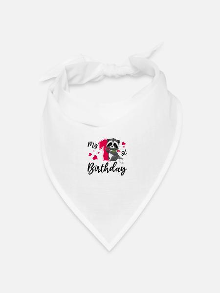 Mein erster Geburtstag - Bandana Dreieckstuch - Weiß