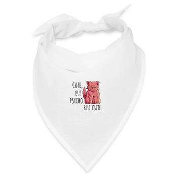 Cute but psycho but cute - Bandana Dreieckstuch - Weiß - Vorne
