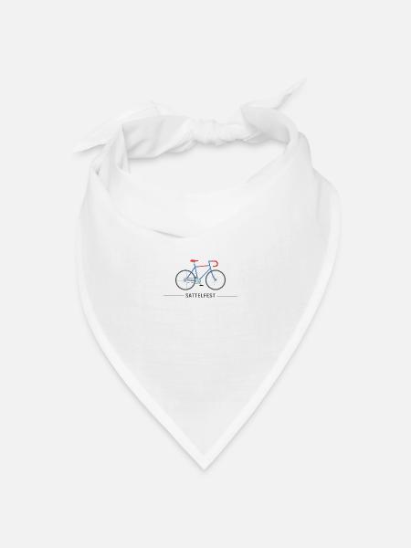 Fahrrad Bike Rennrad "Sattelfest" Fahrradsattel - Bandana Dreieckstuch - Weiß