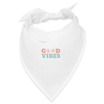 GOOD VIBES - Bandana Dreieckstuch - Weiß - Vorne