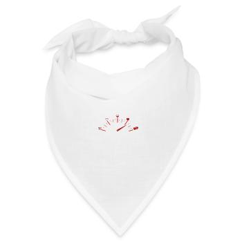 Liebesmesser 2 - Bandana Dreieckstuch - Weiß - Vorne