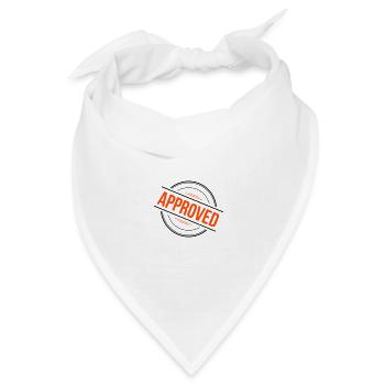 Approved Stempel – 2 Farben - Bandana Dreieckstuch - Weiß - Vorne