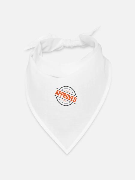 Approved Stempel – 2 Farben - Bandana Dreieckstuch - Weiß