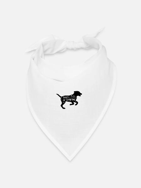 Hunde & Camping - Bandana Dreieckstuch - Weiß
