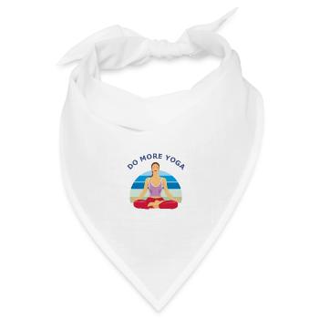 Meditierendes Mädchen. Machen Sie mehr Yoga - Bandana Dreieckstuch - Weiß - Vorne