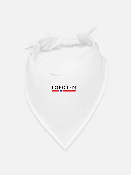 Lofoten Norden Geschenk Skandinavische Länder - Bandana Dreieckstuch - Weiß