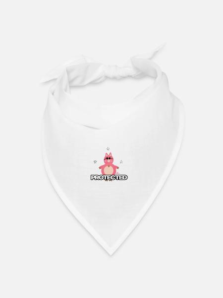 Rosa lustiges Schwein - Bandana Dreieckstuch - Weiß