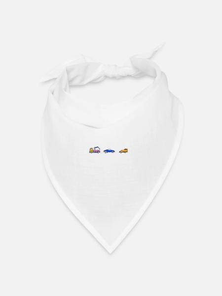 Auto Auto - Bandana Dreieckstuch - Weiß